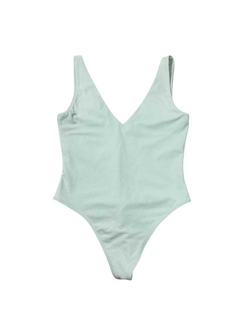 Babaton Aritzia Contour V Neck Bodysuit Sage Green Sleeveless Women Medium